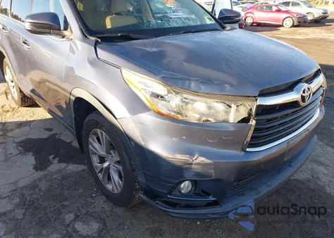 2015 Toyota Highlander Xle V6 from USA, damaged, VIN 5TDJKRFH6FS164911